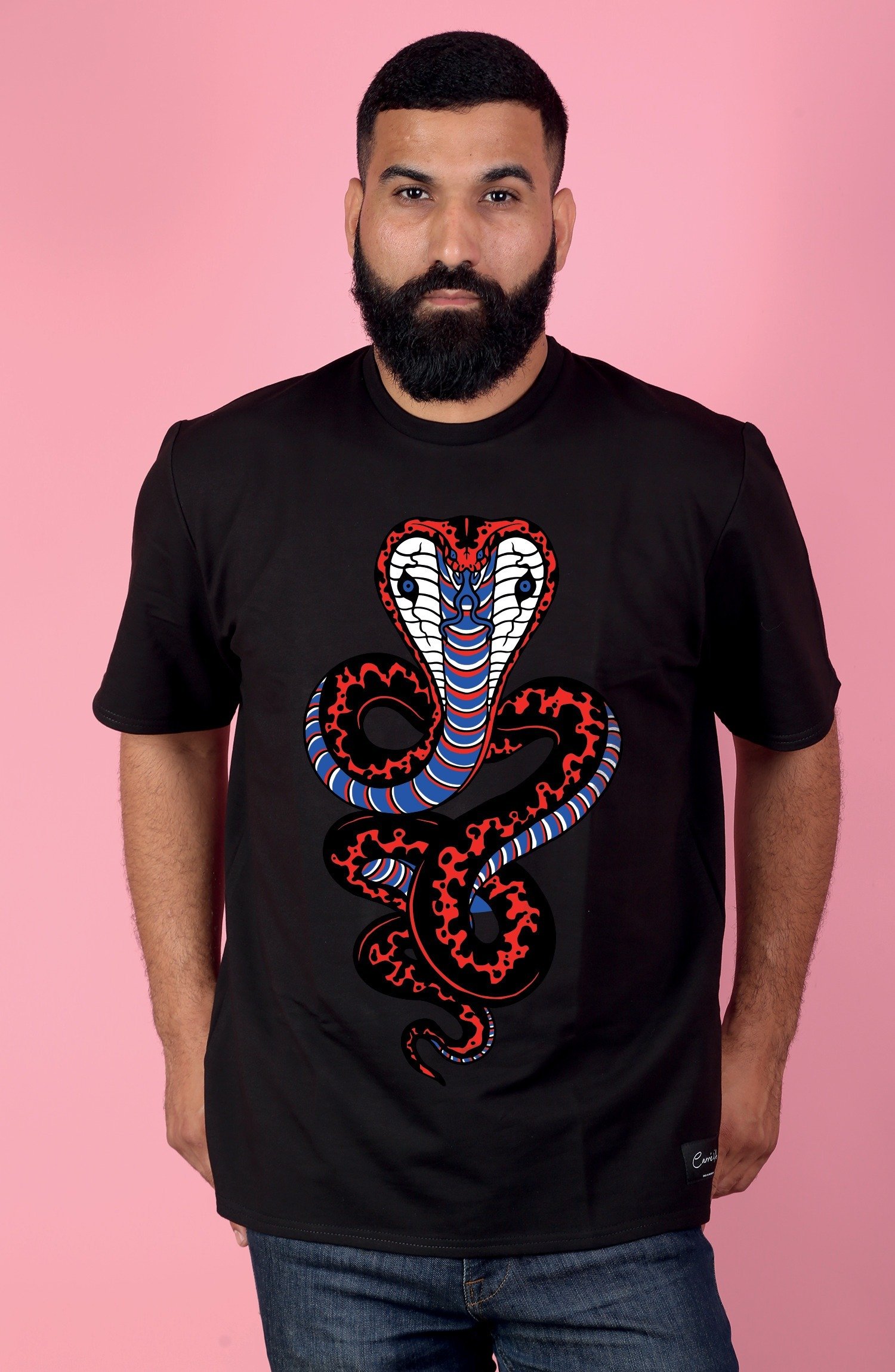 T-shirt Red and Blue Snake – Image 4
